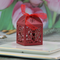 Laser Cut Herz Form Design Candy Box Hochzeit Party Dekoration Geschenk Box für Süßigkeiten Schokolade Verpackung Box