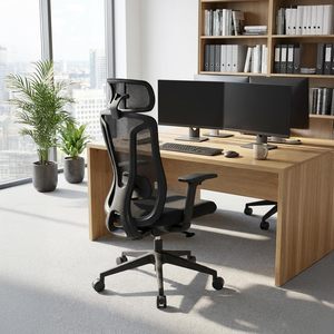 Silla de Oficina Ergonómica Ejecutiva de Malla Moderna con Altura de Respaldo Ajustable - Product Image 5