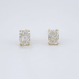 Nuevos Pendientes Minimalistas de Diamantes Cultivados en Laboratorio, Oro Amarillo de 18K, Diseño de Cubo de Azúcar, Joyería Fina para Mujer - Product Image 1