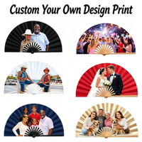 Éventail pliant en bois avec logo personnalisé, élégant, en satin polyester, pour mariage, souvenir pour invités, cadeau pour fête de mariage en extérieur