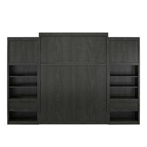 Невидимый переднее и боковое скольжение книжный шкаф складной настенный шкаф для кровати встроенный шкаф из массива дерева ДСП - Product Image 1