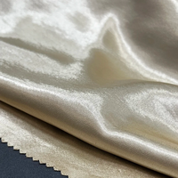 Tissu satiné haut de gamme 100 % polyester, aspect acétate, 260 g/m², brillant, lisse, luxueux et respirant, idéal pour robes de soirée et rideaux