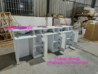 Yicheng Beauty usine table à ongles avec aspirateur violet salon de manucure triple table de manucure avec collecteur de poussière au meilleur prix