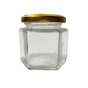 Lọ Thủy Tinh Lục Giác Trong Suốt Có Nắp Vặn Bằng Kim Loại - Product Image 1