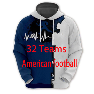 Camiseta de manga corta con cuello redondo para hombre con impresión digital 3D de equipo de fútbol americano de talla grande - Product Image 4