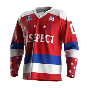 Oem Print Ademend Gymteam Usa Dames Velduniform Ijsbeschermende Kleding Washington Hoofdsteden Hockey Jersey