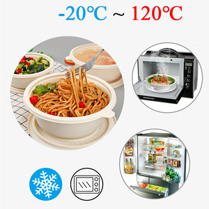 Cuencos <span class=keywords><strong>de</strong></span> plástico CPLA con tapa para <span class=keywords><strong>ensalada</strong></span> <span class=keywords><strong>de</strong></span> mascotas, cuencos desechables para sopa caliente, ensaladera grande, 700ml - Product Image 5