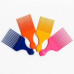 Peine para el cabello, peine de plástico de dientes anchos del tamaño de una puño, peine para peinar el cabello hacia atrás, peine plano, peine para desenredar el cabello de salón. - Product Image 3