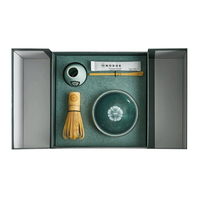 Logo personnalisé imprimé de luxe thé vert matcha ensemble outils boîte d'emballage cadeau pour emballage de thé vert matcha