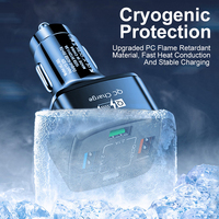 Nouveau chargeur de voiture 4 en 1 35W QC3.0 4 ports USB ignifuge avec protection OTP pour téléphones mobiles