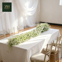 Bestseller Weißer Blumenläufer für Garten-Hochzeiten, Hotel-Rasenpartys und Blumendekoration