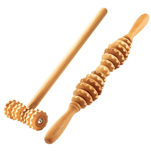 Massage du <span class=keywords><strong>corps</strong></span> multifonctionnel Set de massage anti-cellulite en bois de madérothérapie Rouleau en bois Outil de drainage lymphatique - Product Image 3