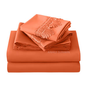 Juego de Sábanas de Microfibra Ecológica Tejida de Estilo Americano, Tamaño Queen y King, 6 Piezas, con Bolsillo Extra Profundo, para Hotel, Venta al Por Mayor Personalizada - Product Image 4