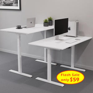 Bureau moderne à domicile ergonomique convertible bureau debout motorisé réglage de la hauteur électrique avec cadre extensible - Product Image 1