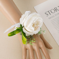 Fleur de poignet pour mariage, corsage de mariée, décoration florale pour la main, fleurs de bracelet pour la mariée et les demoiselles d'honneur