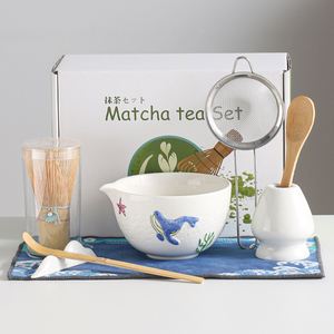 4/5/7/8 PCS Japanese Ceramic Matcha Set Ceramic Tea Bowl Bamboo Whisk Scoop and Tea Infuser Whisk Set for Matcha Lovers - Product Image 3