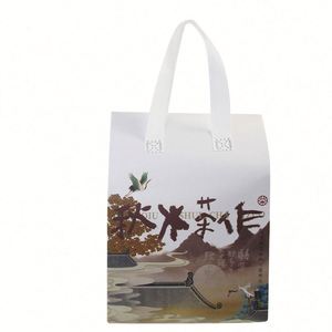 Bolsa de Reparto de Comida Personalizada para Restaurantes, Impermeable, con Aislamiento Térmico, de Tela No Tejida, para Café, Té y Alimentos - Product Image 4