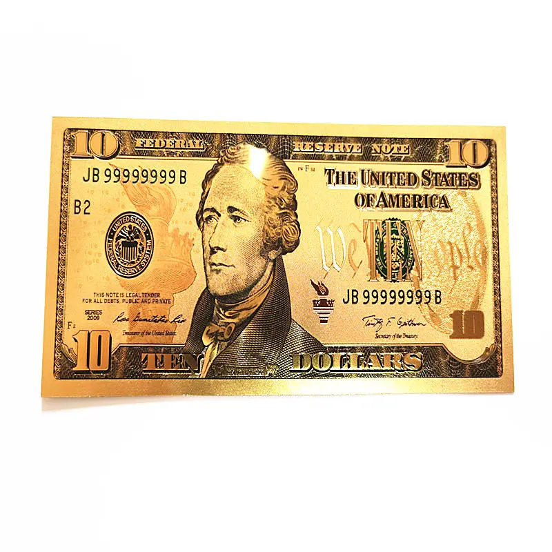 Bankbiljetten 24K Vergulde Dollar Herdenkingsmunt Notes <span class=keywords><strong>100</strong></span> Dollarbiljetten Decoratie <span class=keywords><strong>Antieke</strong></span> Plated Gold Souvenir