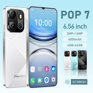 ZNNXECC POP7 4+64 Go, grand écran HD de 6,6 pouces, processeur Octa Core français, déverrouillage facial, LTE, exclusivité commerce extérieur, vente en gros à bas prix - Product Image 4
