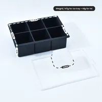 Nouveau 6 trous grand carré durable manuel sorbetière ménage fait à la main bricolage couvercle sans odeur boîte en silicone de qualité alimentaire
