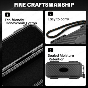 CIGARLOONG Humidor Impermeabile, Custodia da Viaggio per Sigari, Portasigari Portatile Umidificante per 2 Sigari, Logo Personalizzabile - Product Image 2