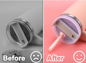 Pailles en silicone réutilisables, flexibles et longues, pour bouteilles de 30 oz ou 40 oz – Nouveauté, vente en gros - Product Image 2