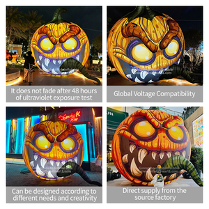 Cabeza <span class=keywords><strong>de</strong></span> calabaza inflable Esqueleto <span class=keywords><strong>Conejo</strong></span> para Halloween Navidad Fácil <span class=keywords><strong>de</strong></span> instalar Decoración <span class=keywords><strong>de</strong></span> Halloween Soplador <span class=keywords><strong>de</strong></span> cortesía Mar - Product Image 2