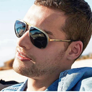 Sunway Eyewear Customization Custom Design Logo <b>Retro</b> Classic Men Mens Metal <b>Sunglasses</b> Sun Glasses - Product Image 2