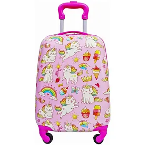 Factory Supply kids luggage trolley 16" abs Children Travel Suitcase Box hard luggage for kid with Wheels