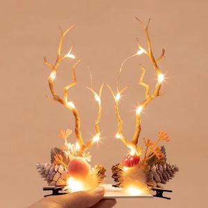 กิ๊บติดผม LED สำหรับงานปาร์ตี้แต่งหน้า กิ๊บติดผมรูปเขากวางเรนเดียร์ เครื่องประดับผมสำหรับคอสเพลย์ - Product Image 4