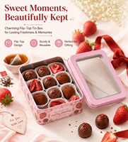 Boîtes cadeaux en chocolat personnalisées, boîtes en métal, emballage avec couvercle rabattable, boîte à chocolat de qualité supérieure, récipient pour bonbons, desserts et cadeaux