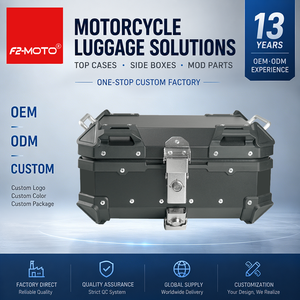 25L Noir + Argent F2-MOTO <span class=keywords><strong>Alu</strong></span> Moto Tail Box Motos <span class=keywords><strong>Top</strong></span> Boxes Moto <span class=keywords><strong>Top</strong></span> <span class=keywords><strong>Case</strong></span> - Product Image 2