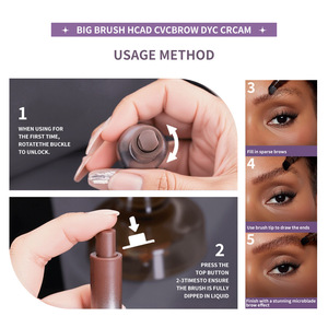 Nouveautés en gros : Poudre à sourcils multi-usages Bardy en plastique pour sourcils, blush et ligne des cheveux, tampon anti-bavures et pinceau à sourcils - Product Image 4