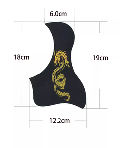 Protezione per Chitarra Acustica in Plastica Nera Stile Uccello, Adesivo Pickguard per Parti di Chitarra, Vendita all'Ingrosso - Product Image 3