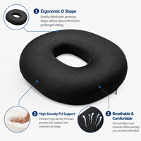 Coussin ergonomique en mousse à mémoire de forme pour le bureau, idéal pour les hémorroïdes, la protection post-opératoire et le coccyx, personnalisable