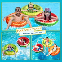 Bouées de piscine gonflables en forme de fruits (Pastèque, Kiwi) pour fêtes à la piscine, lac et plage