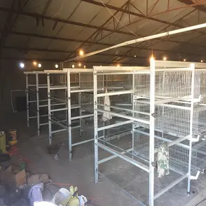 Good quality hot-dip galvanized broiler chicken complete automatic cages for the chicken coop