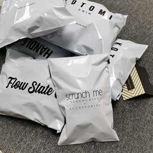 ที่กำหนดเองสีขาวพลาสติกย่อยสลายได้ถุงไปรษณีย์ Self Adhesive ออกแบบส่วนบุคคลโพลี Mailer โลโก้ - Product Image 6