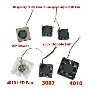 Raspberry <span class=keywords><strong>Pi</strong></span> 5. Generation 4 B3B PWM Drehzahl verstellbarer Kunststoff-Lüfter 5V Modelle 3007 2507 4010 - Product Image 2