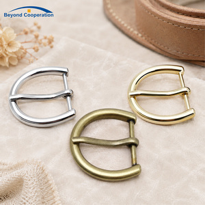 Hebilla de Cinturón Personalizada de 30 mm con Pin OEB, Hebilla de Cinturón de Moda para Mujer en Forma de D Curvada, Aleación de Zinc Vintage, Accesorios Metálicos - Product Image 1