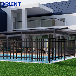 Clôture de piscine moderne en aluminium perforé anti-escalade, <span class=keywords><strong>vente</strong></span> chaude, haute qualité, taille personnalisée, clôture extérieure moderne en aluminium - Product Image 4