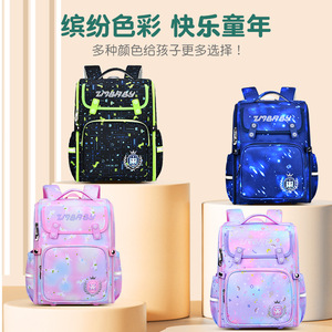 Elementary School <b>Backpack</b> <b>Large</b> <b>Capacity</b> One Piece Opening Space Bag Cartoon Childrens Shoulder Bag Unisex Student <b>Backpack</b> - Product Image 3