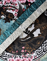 Jeu de Mahjong Floral Style Chinois avec Tuiles en Acrylique Effet Marbre Vert, Jeu de Mahjong Américain Personnalisé pour Collection, Cadeau, OEM