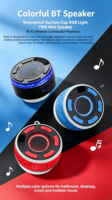 Mini haut-parleur portable 5.1 avec grande ventouse, étanche IPX6 pour salle de bain, maison, extérieur, puissance 5W, contrôle par application