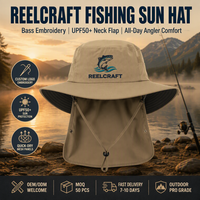 Chapeau Bob de Pêche Formel Personnalisé en Toile de Nylon Kaki Brodé pour Activités de Plein Air Unisexe Vente en Gros OEM