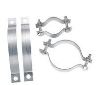 Collier de serrage en acier galvanisé à chaud Protection contre le froid Collier de serrage en acier plat à double trou