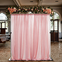 Kits de draperie en métal bon marché, en aluminium de haute qualité, télescopiques, droits, pour la décoration de fond de mariage, arche de mariage