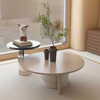 Rosegia 2025 Nouvel ensemble de tables basses modernes rotatives en acrylique pour salon, maison, hôtel
