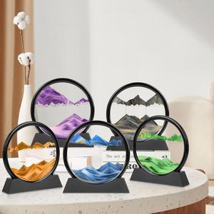 Immagine di arte della sabbia in movimento all'ingrosso-3D sabbie mobili pittura decorazione-vetro rotondo 3D profondo mare Sandscape-<span class=keywords><strong>rilassante</strong></span> decorazione domestica - Product Image 2