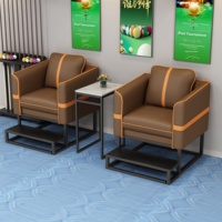 Canapé simple pour salle de billard, fauteuil de visionnage en cuir, une place, usage commercial, design moderne, application pour salle de billard, canapé spécial